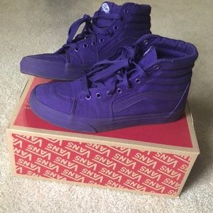 Purple Hi Top Vans Sk8 Sneaks